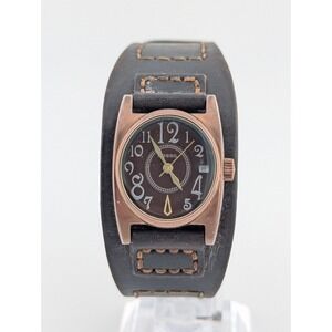 Fossil Women's JR-9654 Leather Bund Strap Quartz Analog 24mm Watch New Battery